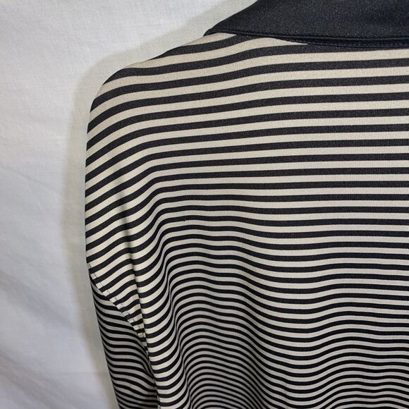 Monterey Club Golf Polo Shirt Men’s Size XL Black Striped Short Sleeve Button - Picture 11 of 12